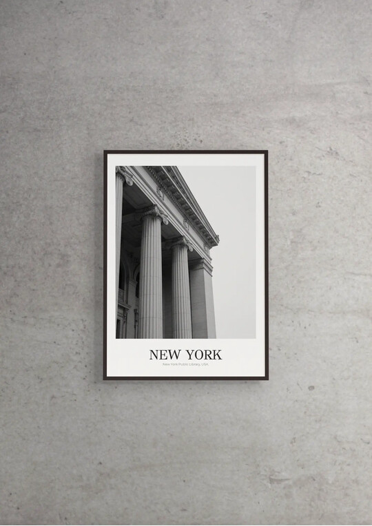 New York Public Library - Classic Framed Architecture Print
