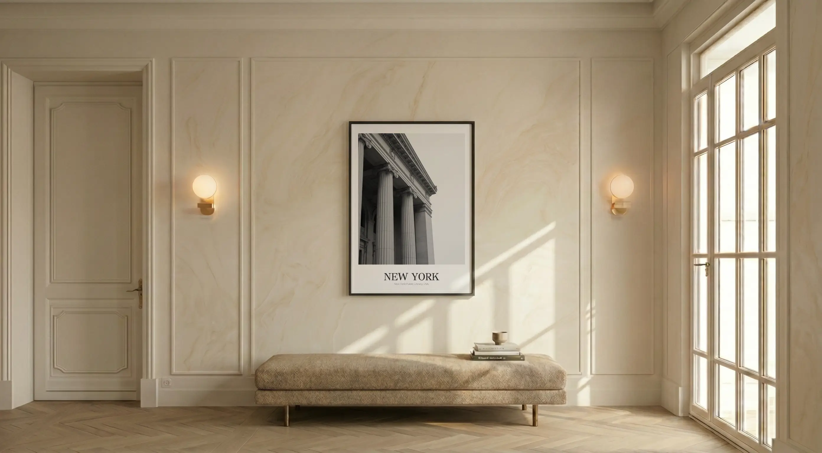 New York Public Library - Classic Framed Architecture Print
