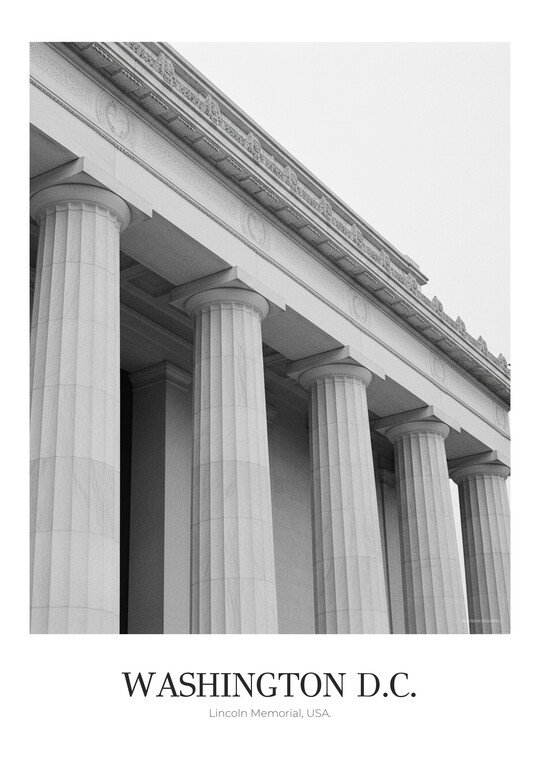 Lincoln Memorial - Black & White Architecture Poster