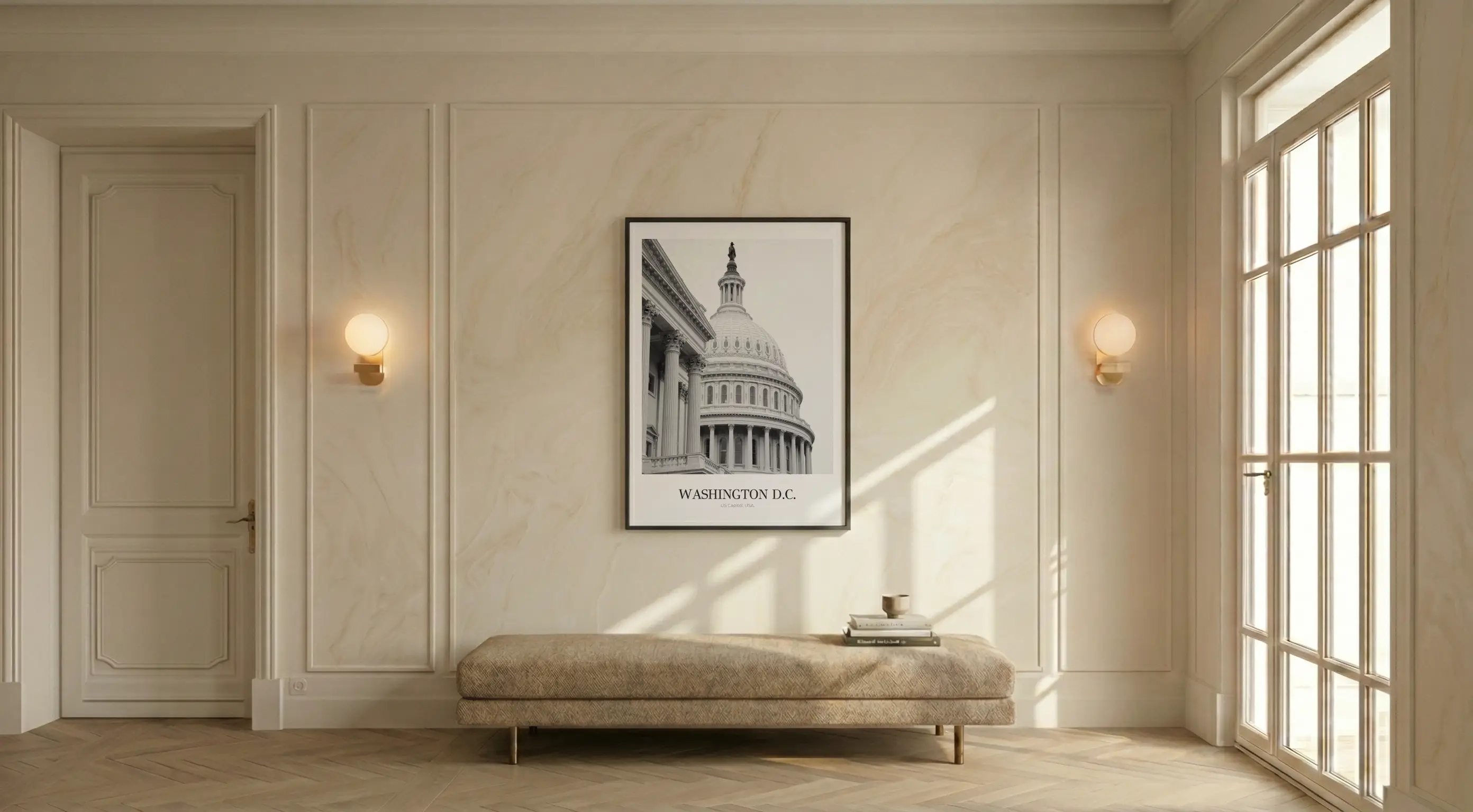 US Capitol - Classic Framed Architecture Print