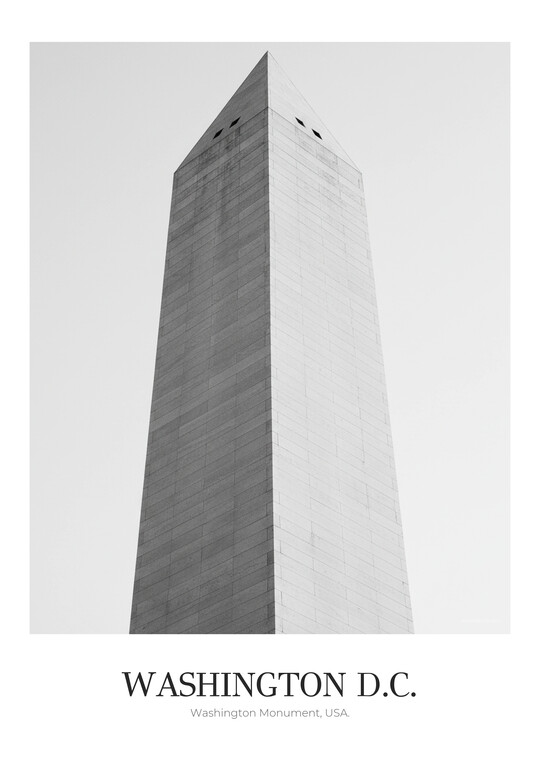 Washington Monument - Black & White Architecture Poster