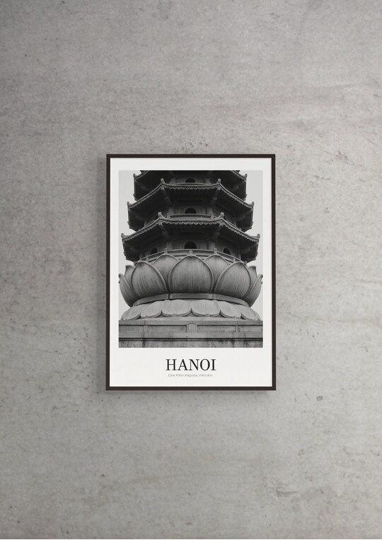 One Pillar Pagoda - Classic Framed Architecture Print