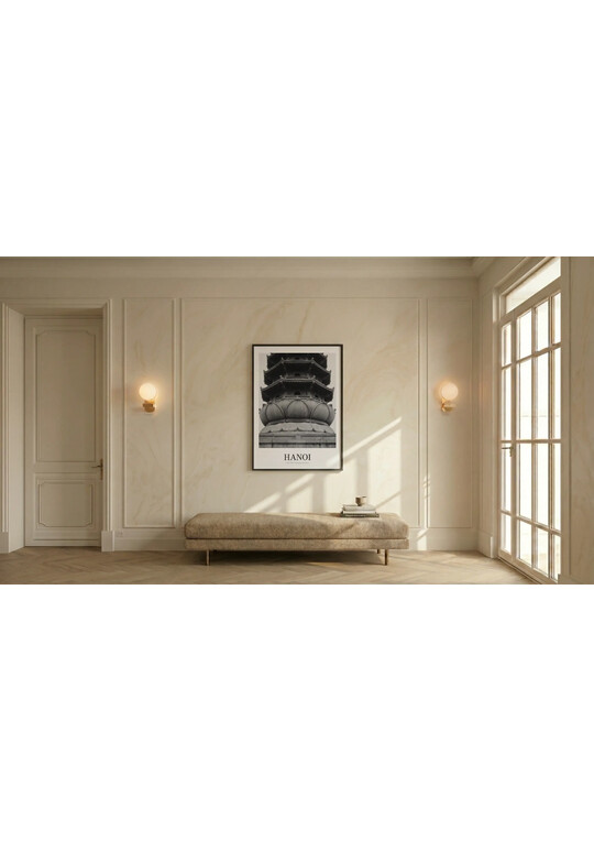 One Pillar Pagoda - Classic Framed Architecture Print